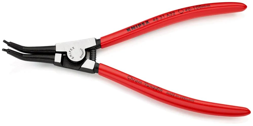 KNIPEX Sicherungsringzange für Außenringe auf Wellen 45° gewinkelt mit Kunststoff überzogen schwarz atramentiert 210 mm