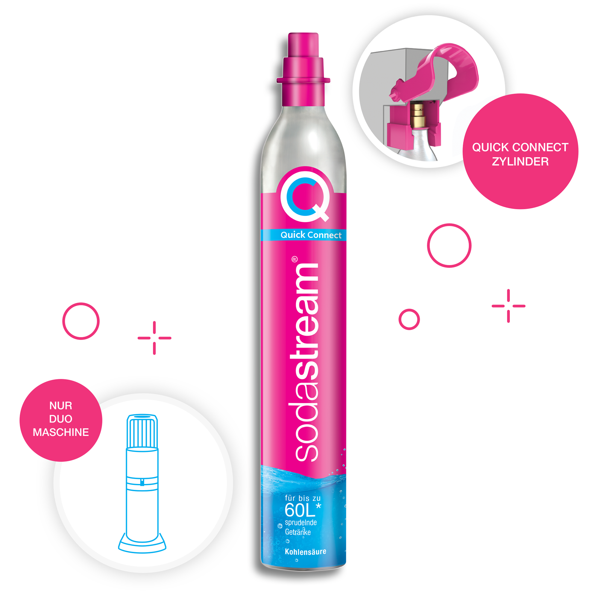 SodaStream Quick Connect CO2-Zylinder (Pink)