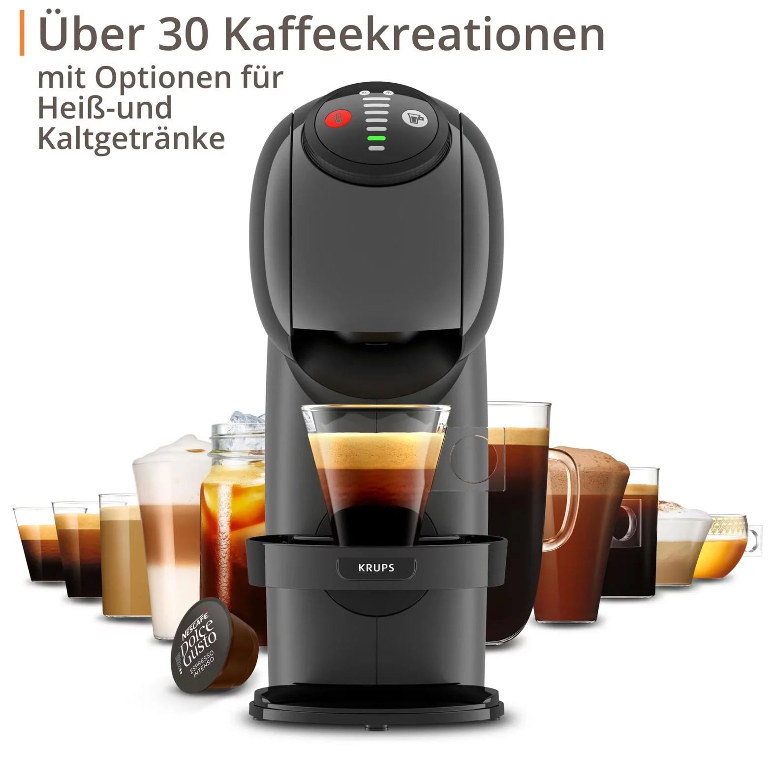 KRUPS NESCAFÉ® Dolce Gusto®KP243A  Kapselmaschine GENIO S - Taupe