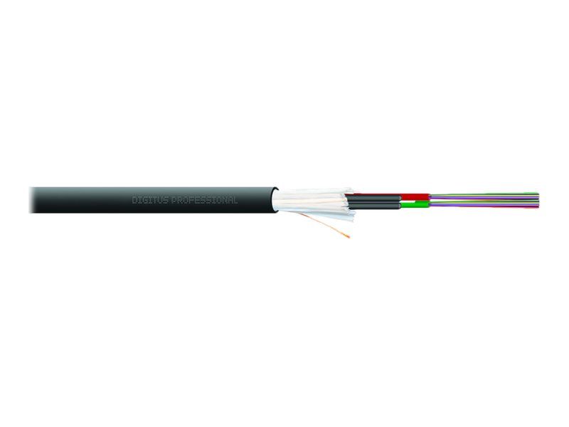DIGITUS Verlegekabel Innen/Außen A/I-DQ (ZN) BH 9/125µ OS2, 24 Fasern, BauPVO Dca, LSZH