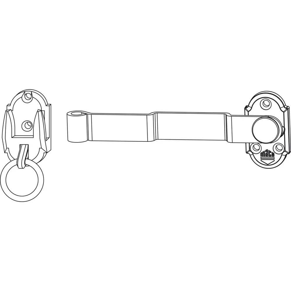 MACO RUSTICO Ladenmittelverschluss 2-flg. m. Hebel gekröpft L=175mm, schwarz