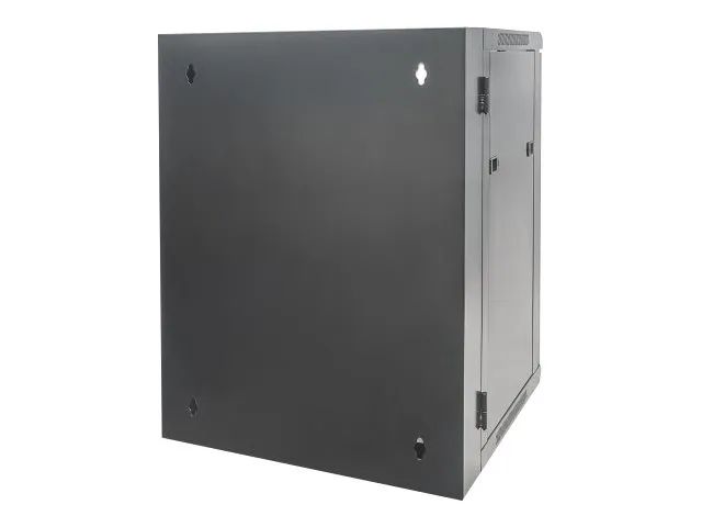 IC Intracom Intellinet Network Cabinet, Wall Mount (Double Section Hinged Swing Out), 15U, Usable Depth 425mm/Width 540mm, Black, Assembled, Max 30kg, Swings out for access to back of cabinet when installed on wall, 19",Parts for wall install (eg scr