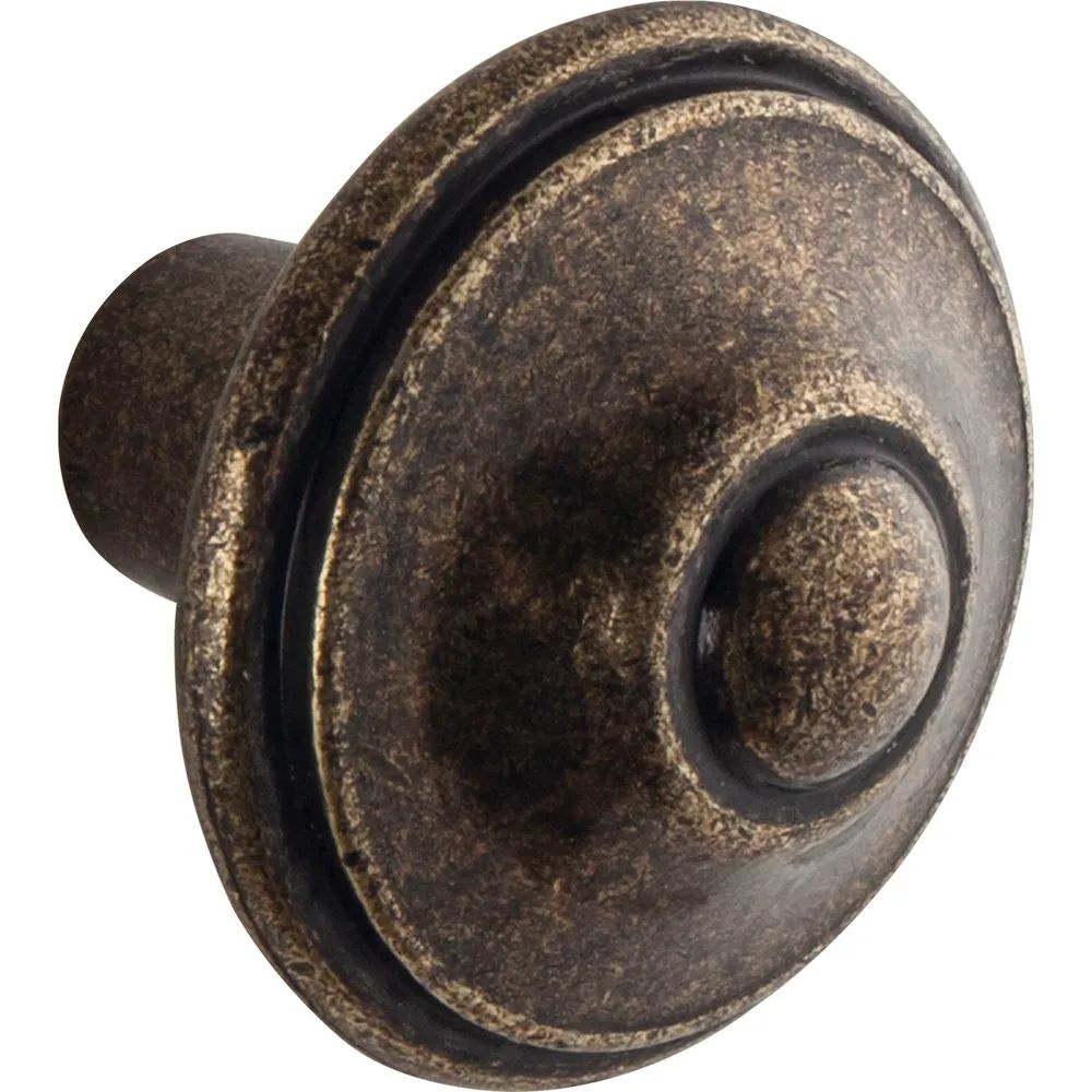 Siro Knopf Flores ø 31 mm, Tiefe 29 mm, ZN altmessing brüniert