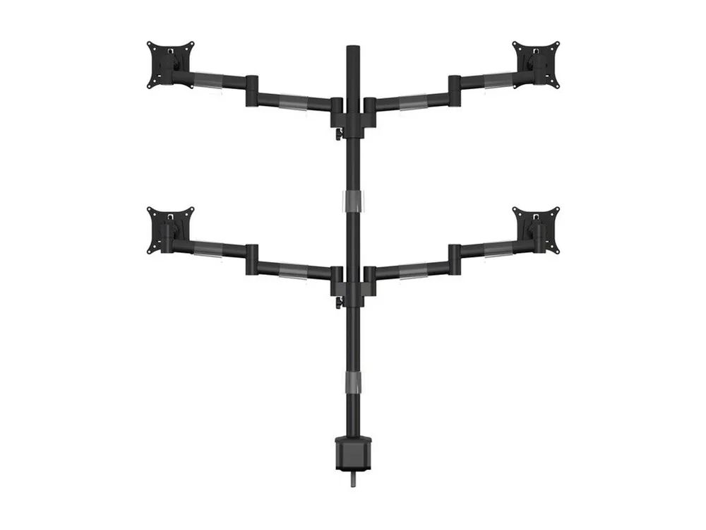 Hagor Multibrackets M VESA Deskmount Officeline Quad - Aufstellung - einstellbarer Arm - für 4 LCD-Anzeigen - Stahl - Schwarz - Bildschirmgröße: 38.1-76.2 cm (15"-30")