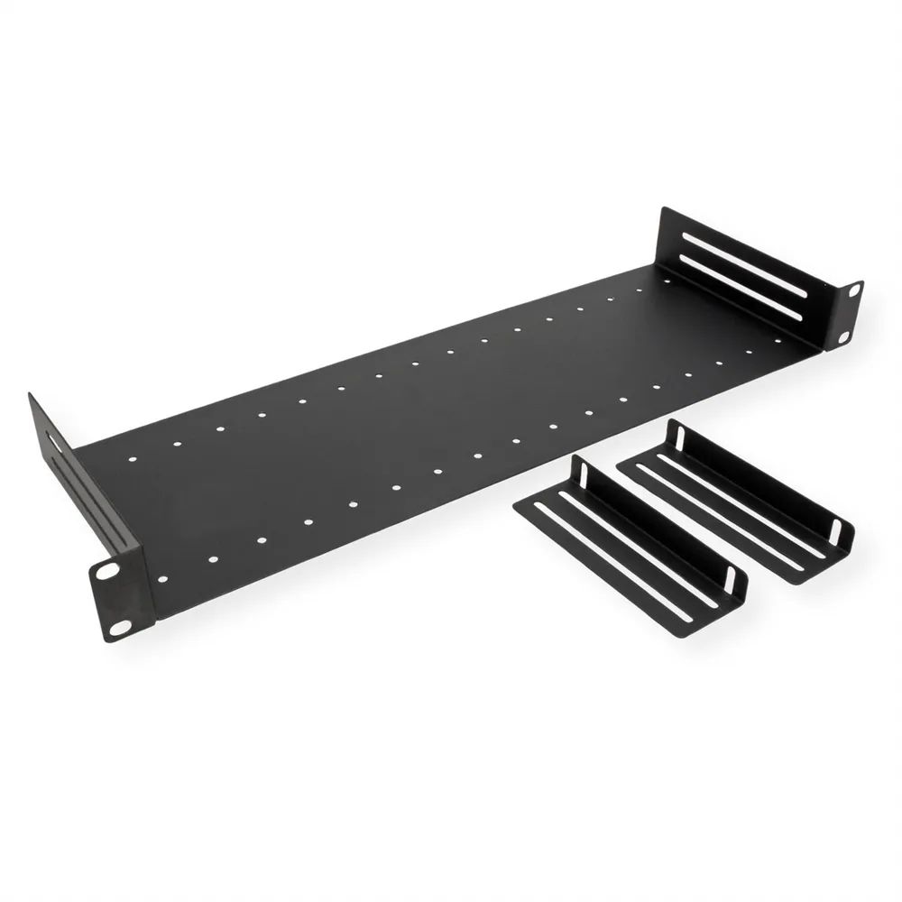 VALUE 19-Zoll-Fachboden mit 2 verstellbaren Teilern, 1 HE, schwarz