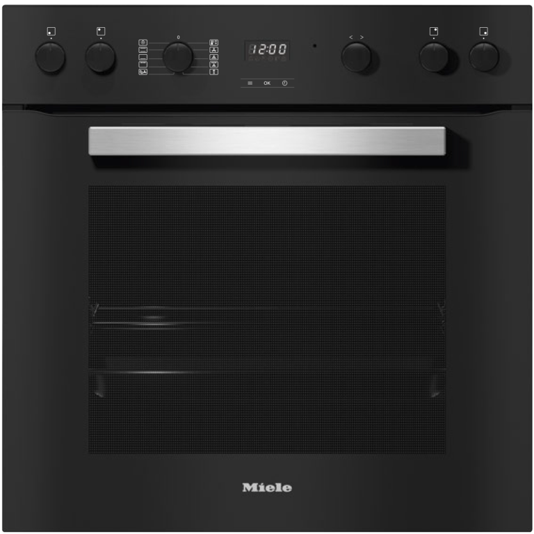 Miele Einbau-Herd H 2457 E Obsidianschwarz