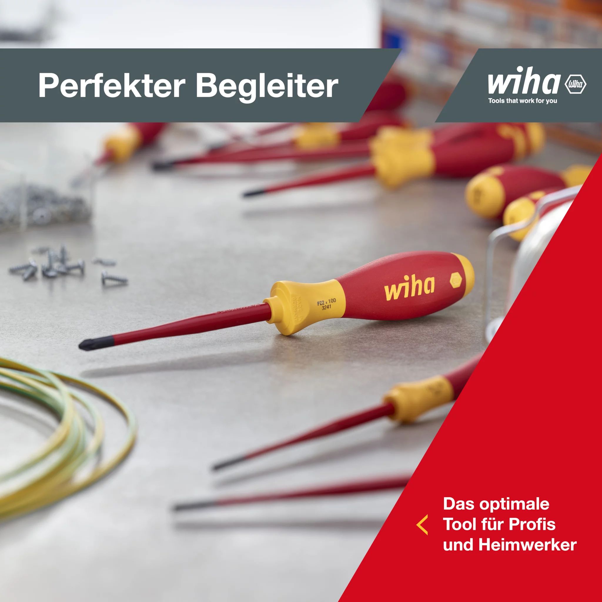 Wiha Schraubendreher Set SoftFinish® electric slimFix gemischt, 12-tlg.