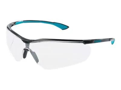 UVEX Arbeitsschutz sportstyle - Sicherheitsglas - Farbton: UV 2C-1.2 - farblos - Polycarbonat, thermoplastischer Elastomer (TPE)