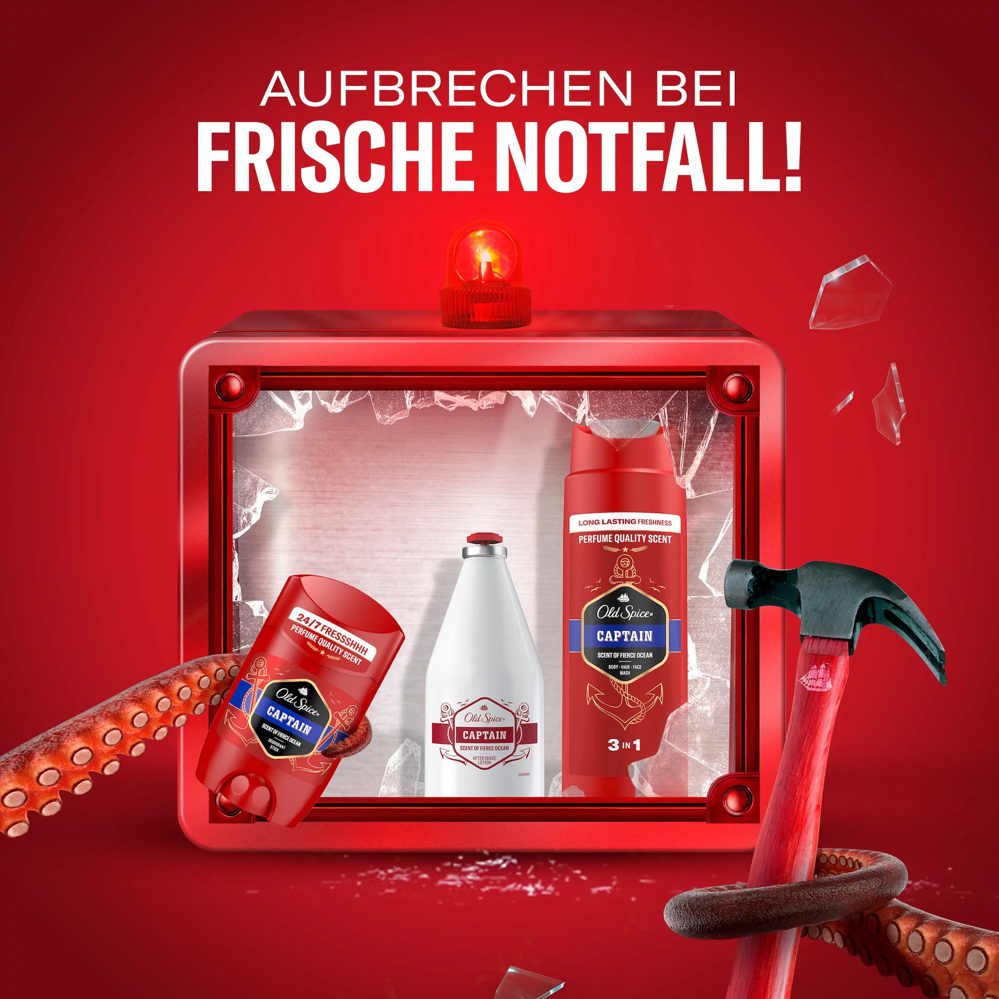 Old Spice Geschenkset Metallbox Captain (Stick, SG, ASL)