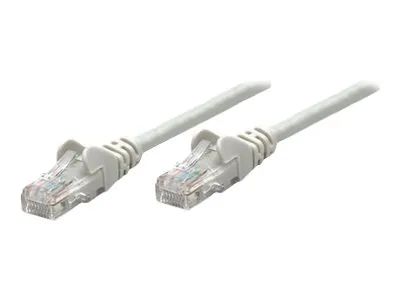 Intellinet Network Patch Cable, Cat6, 0.5m, Grey, CCA, U/UTP, PVC, RJ45, Gold Plated Contacts, Snagless, Booted, Lifetime Warranty, Polybag - Patch-Kabel - RJ-45 (M)