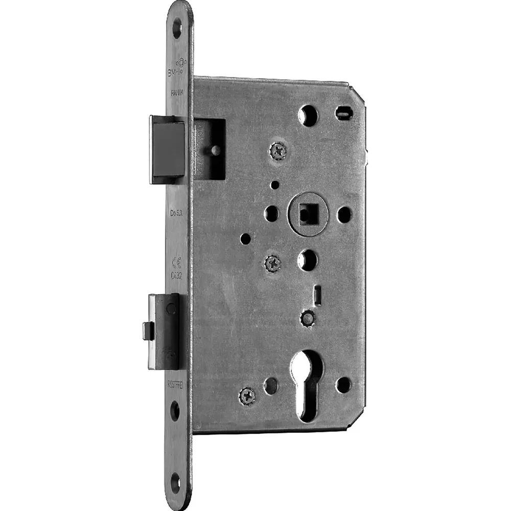 BMH Fluchttürschloss 1113 PZ, Funktion D/EN 179, Dornmaß 65, Edelstahl links