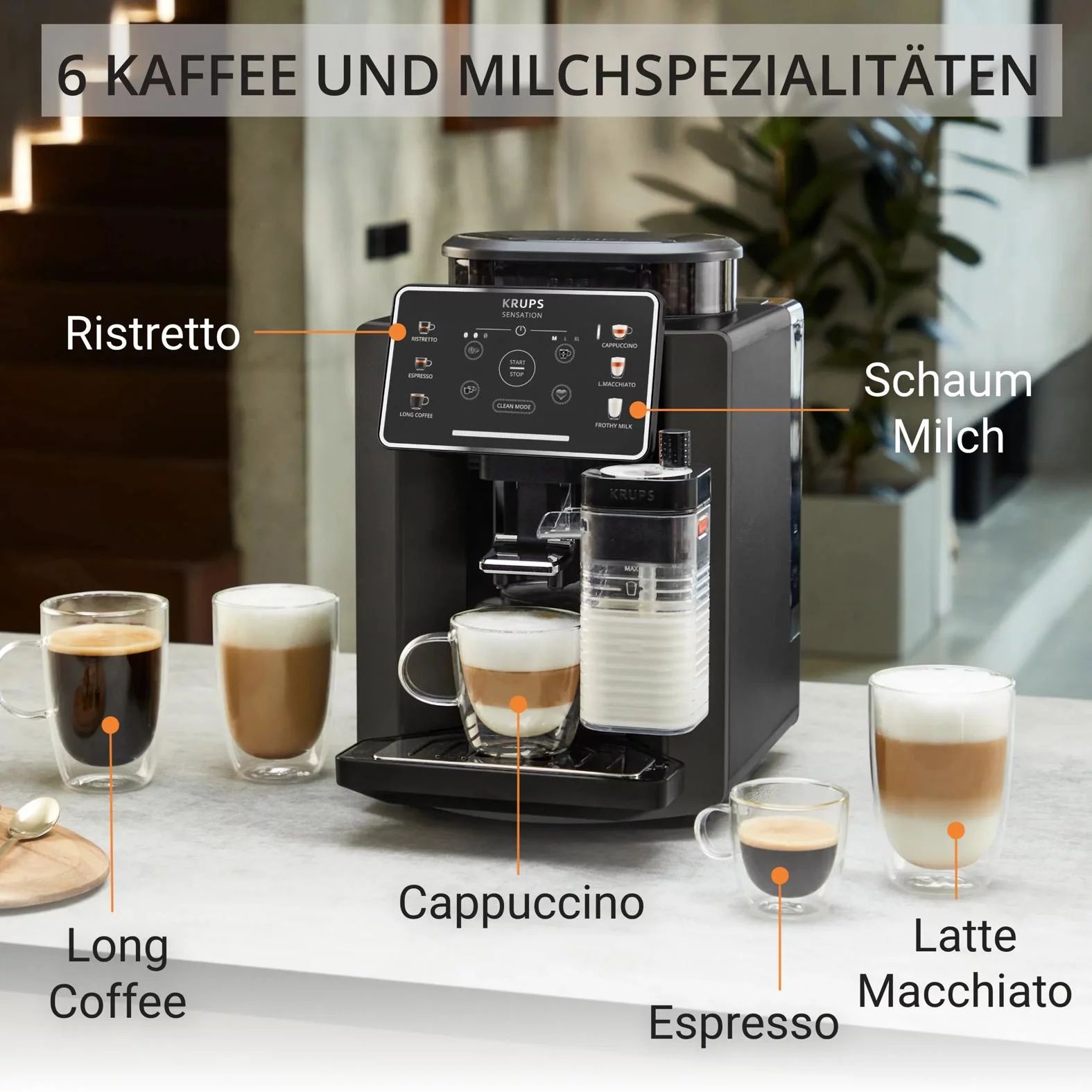 KRUPS EA912910 Kaffeevollautomat Sensation Milk - Black