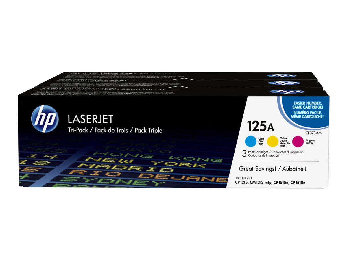 HP 125A - 3er-Pack - Gelb, Cyan, Magenta - original - LaserJet - Tonerpatrone (CE259AM)