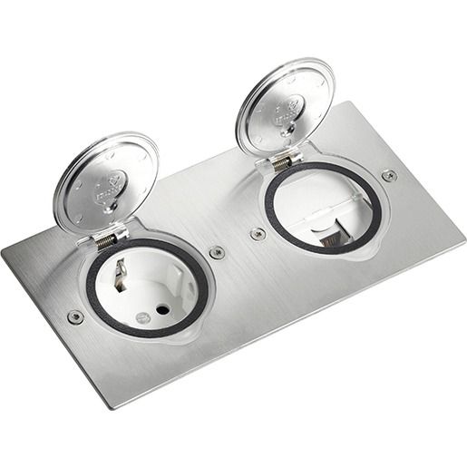 Legrand DECKELSATZ 2X2MOD INOX / LEGRAN 089702 172X86MM IP44 089702