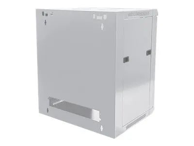 Intellinet Network Cabinet, Wall Mount (Standard), 12U, Usable Depth 410mm/Width 510mm, Grey, Flatpack, Max 60kg, Metal & Glass Door, Back Panel, Removeable Sides, Suitable also for use on desk or floor, 19",Parts for wall install (eg screws/rawl plu