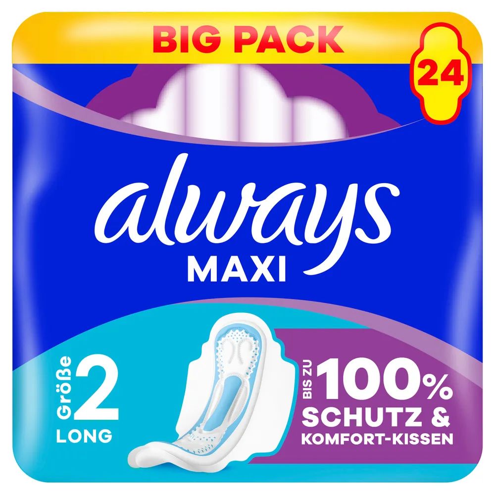 always Maxi Binde Long mit Flügeln BigPack 24