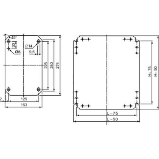 Schneider Electric MONTAGEPLATTE S3D 800X800 / SCHN.E NSYMM88