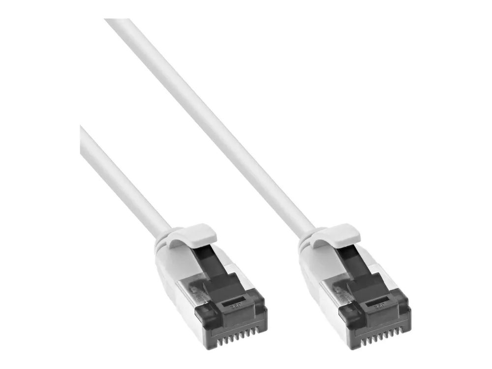 InLine Patchkabel slim - U/FTP - Cat.8.1 - TPE halogenfrei - weiß - 1,5m