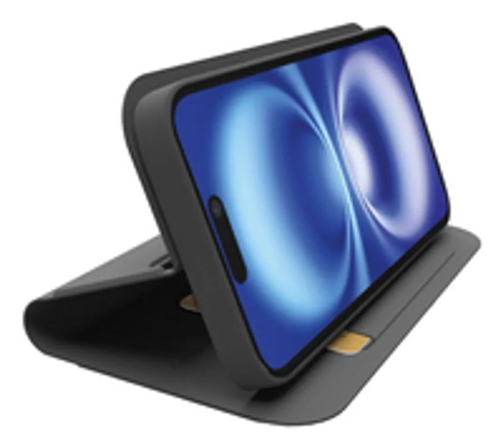 SBS Wallet Stand MagSafe iPhone 16e schwarz