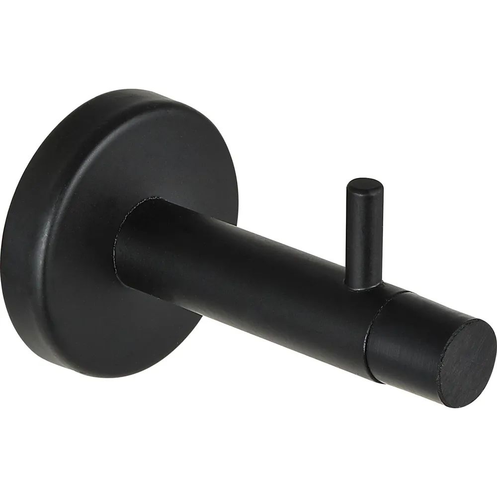 Technik Team Innovation & Technik Wandtürpuffer mit Haken, Länge 82 mm, Stahl schwarz matt