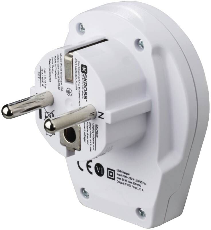 Hama 223475 WELTREISESTECKER WELT-EUROPA USB