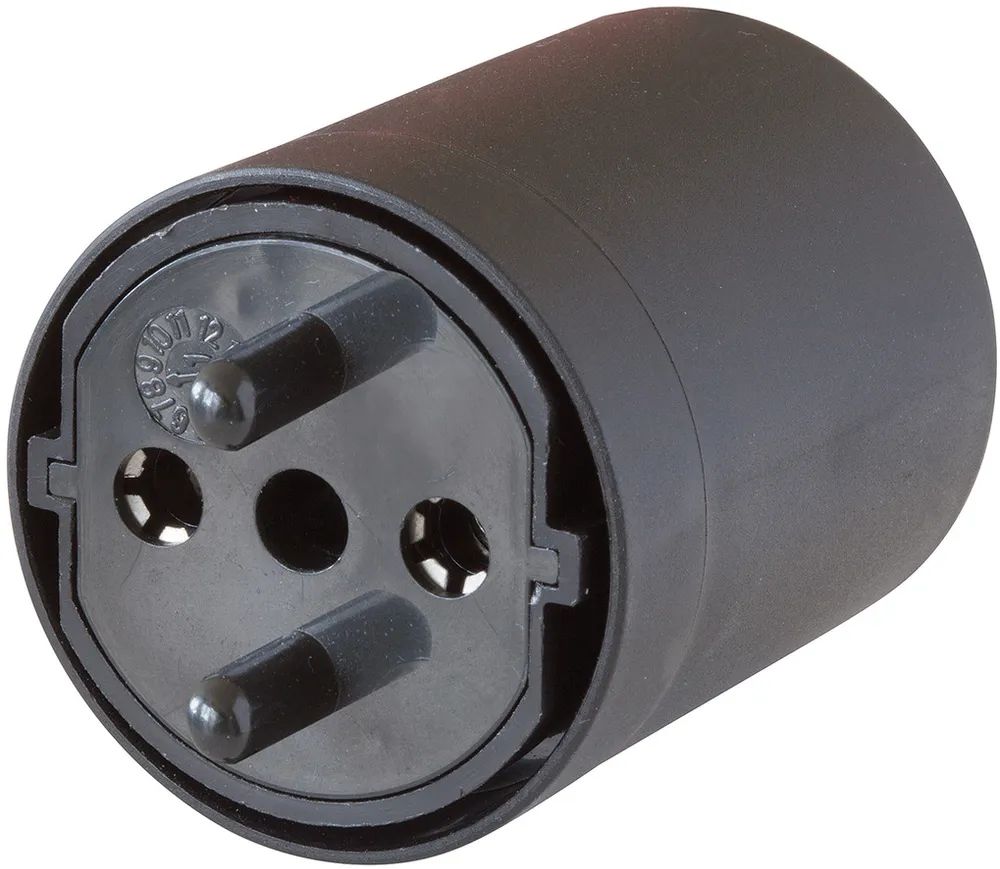 Brennenstuhl FIX-Adapter DE auf CH schwarz 230V