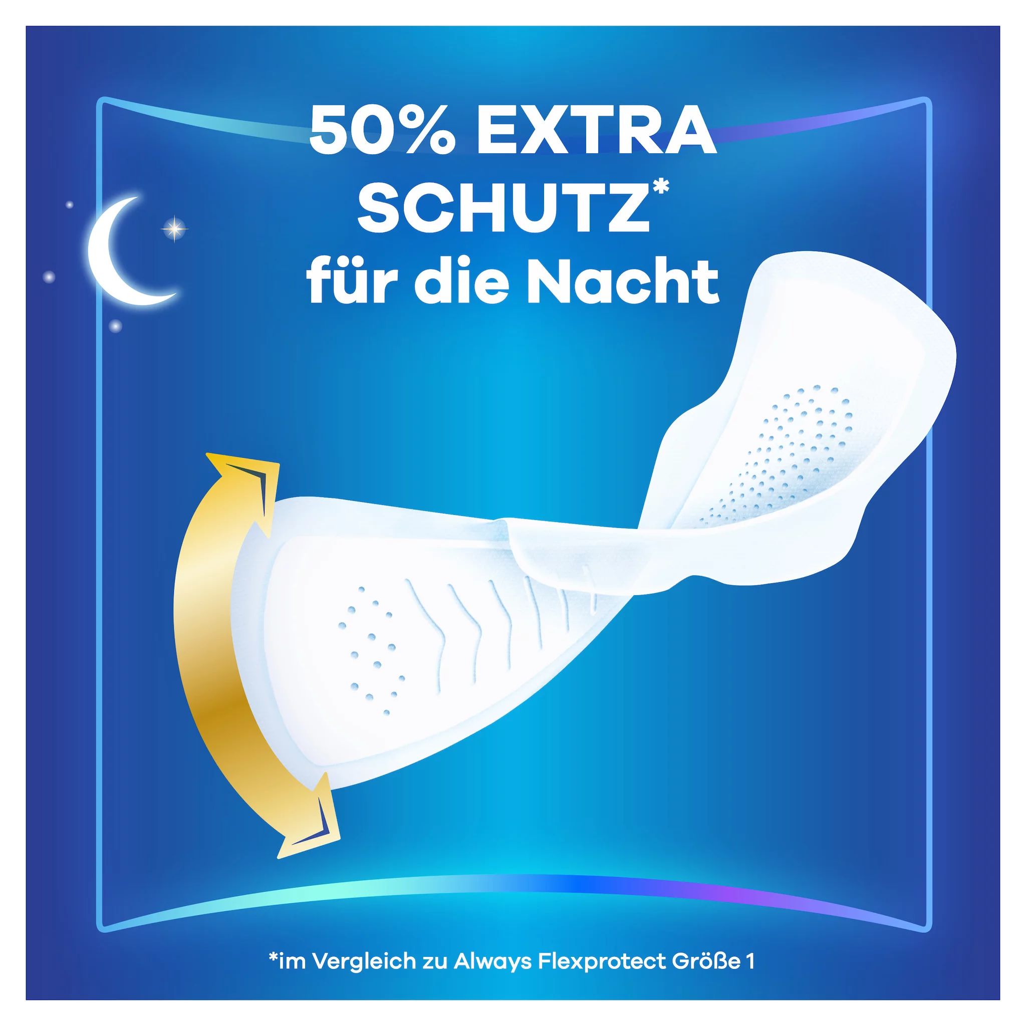 always Binde Infinity FlexProtect Night Extra mit Flügeln 9