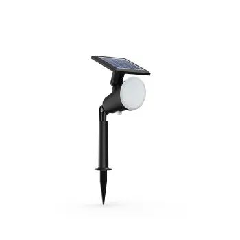 Philips LED-Spotleuchte Outdoor Solar "Jivix" 1,4W, 2700K, 2er-Pack, schwarz