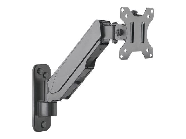 Manhattan TV & Monitor Mount, Wall, Spring Arm, 1 screen, Screen Sizes: 17-32", Black, VESA 75x75 to 100x100mm, Max 8kg, Height Adjustable Swivel Arm (2 pivots)