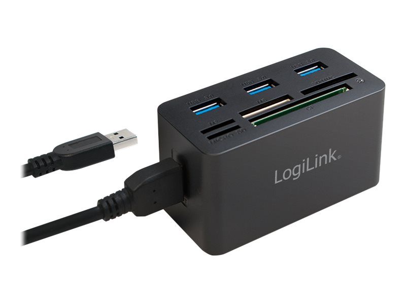 LogiLink USB 3.0 Hub with All-in-One Card Reader