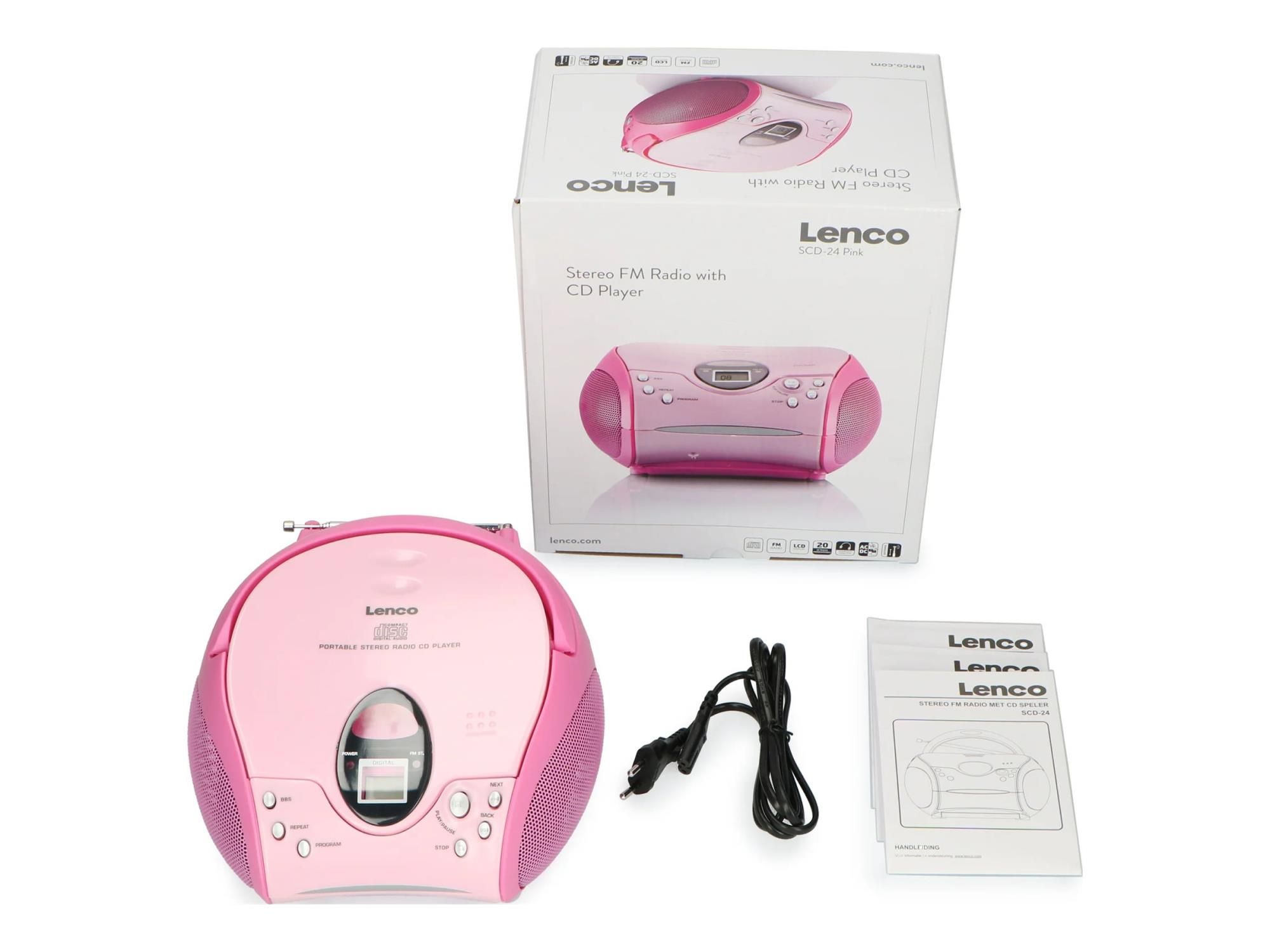 Lenco SCD-24 - Ghettoblaster - pink