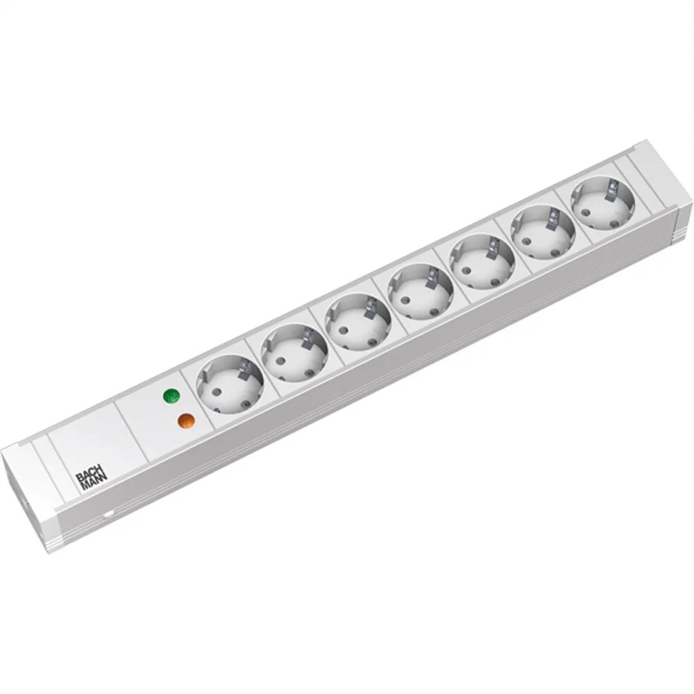 Bachmann Steckdosenleiste (Rack - einbaufähig) - Wechselstrom 230 V - Ausgangsanschlüsse: 7 (CEE 7/4)