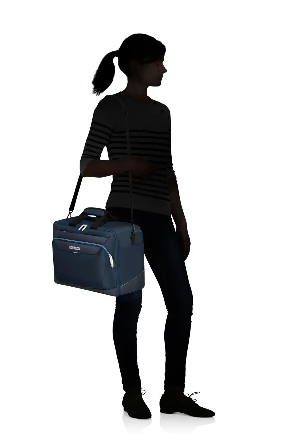 AMERICAN TOURISTER SUMMERRIDE BOARDING BAG, NAVY