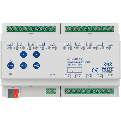 MDT UNIVERSALAKT. 16FACH 16A 230V / AKU-1616.03