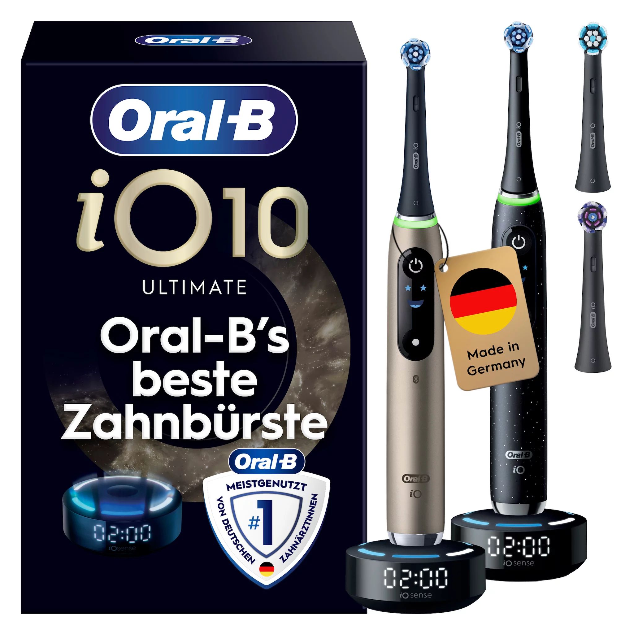Oral-B iO Series 10 Cosmic Black/Gold mit 2. Handstück