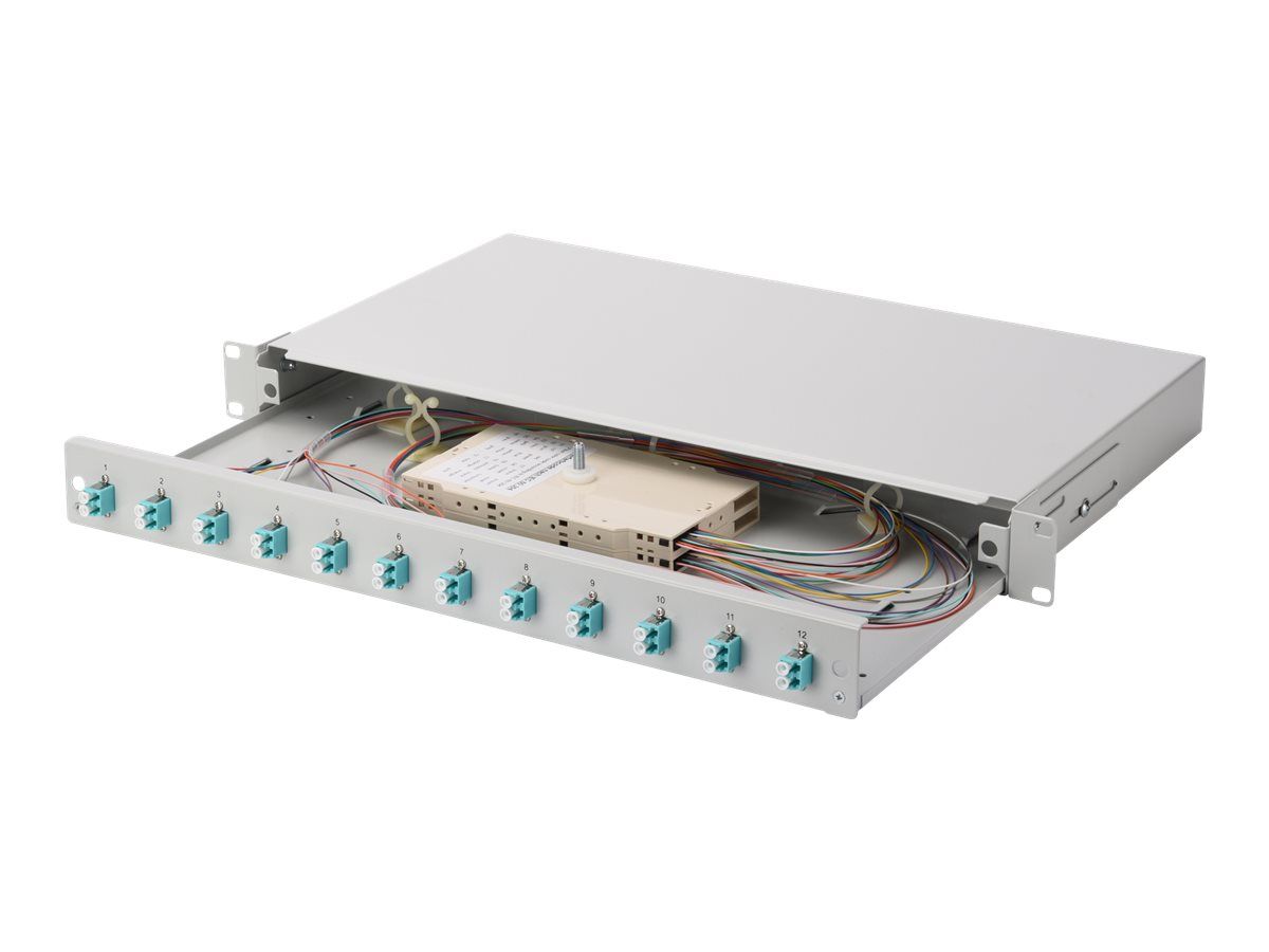 DIGITUS LWL Spleißbox, bestückt, LC, OM3