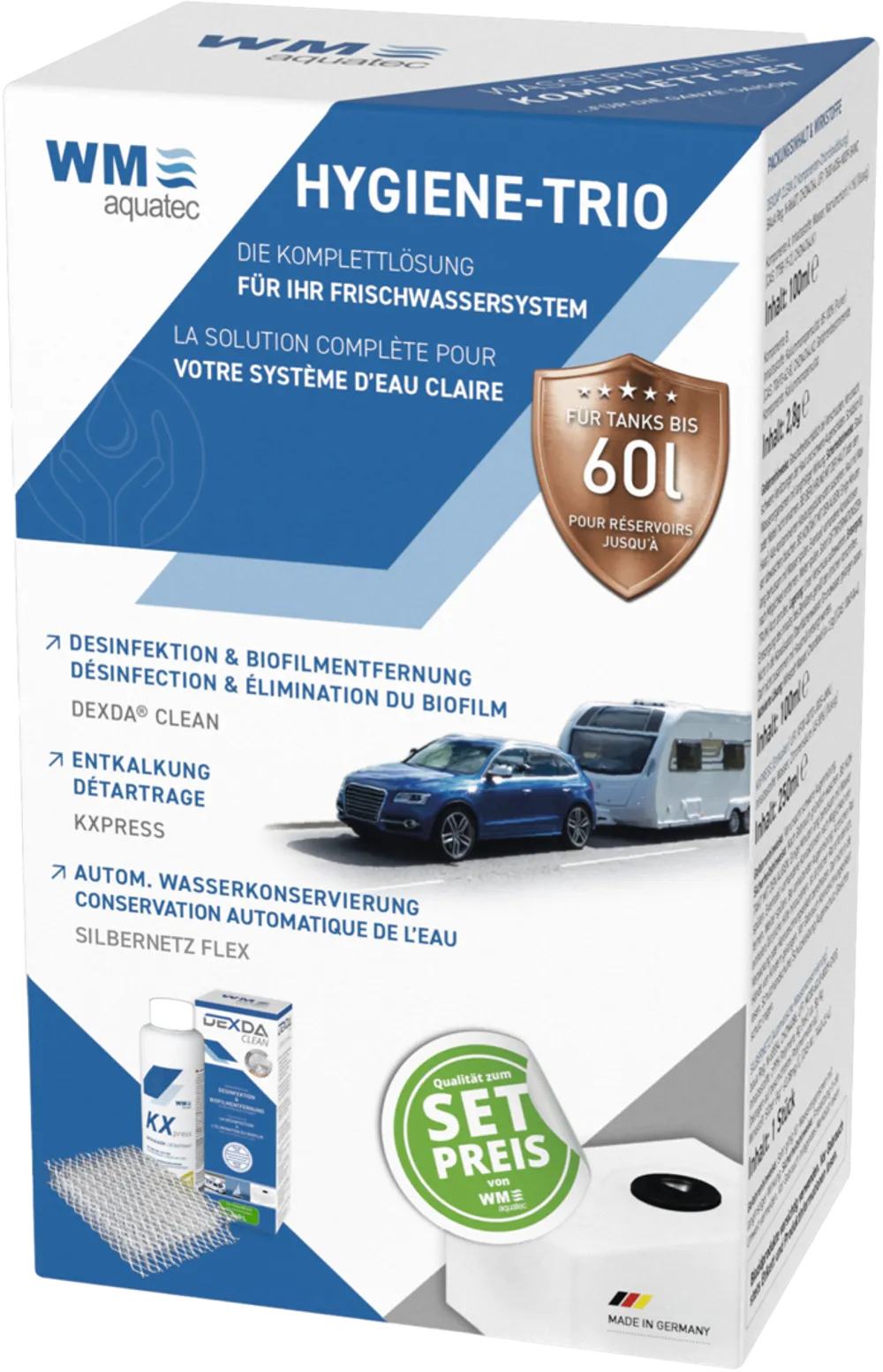 WMaquatec Hygiene-Trio bis 60 l Tankgröße