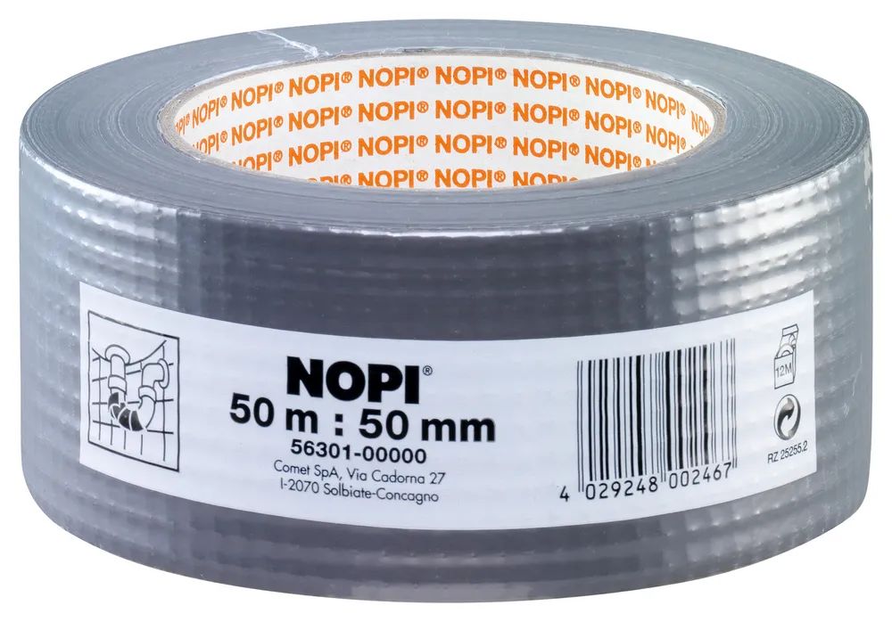 NOPI® Gewebeband Silber – 50 m x 50 mm – Duct Tape