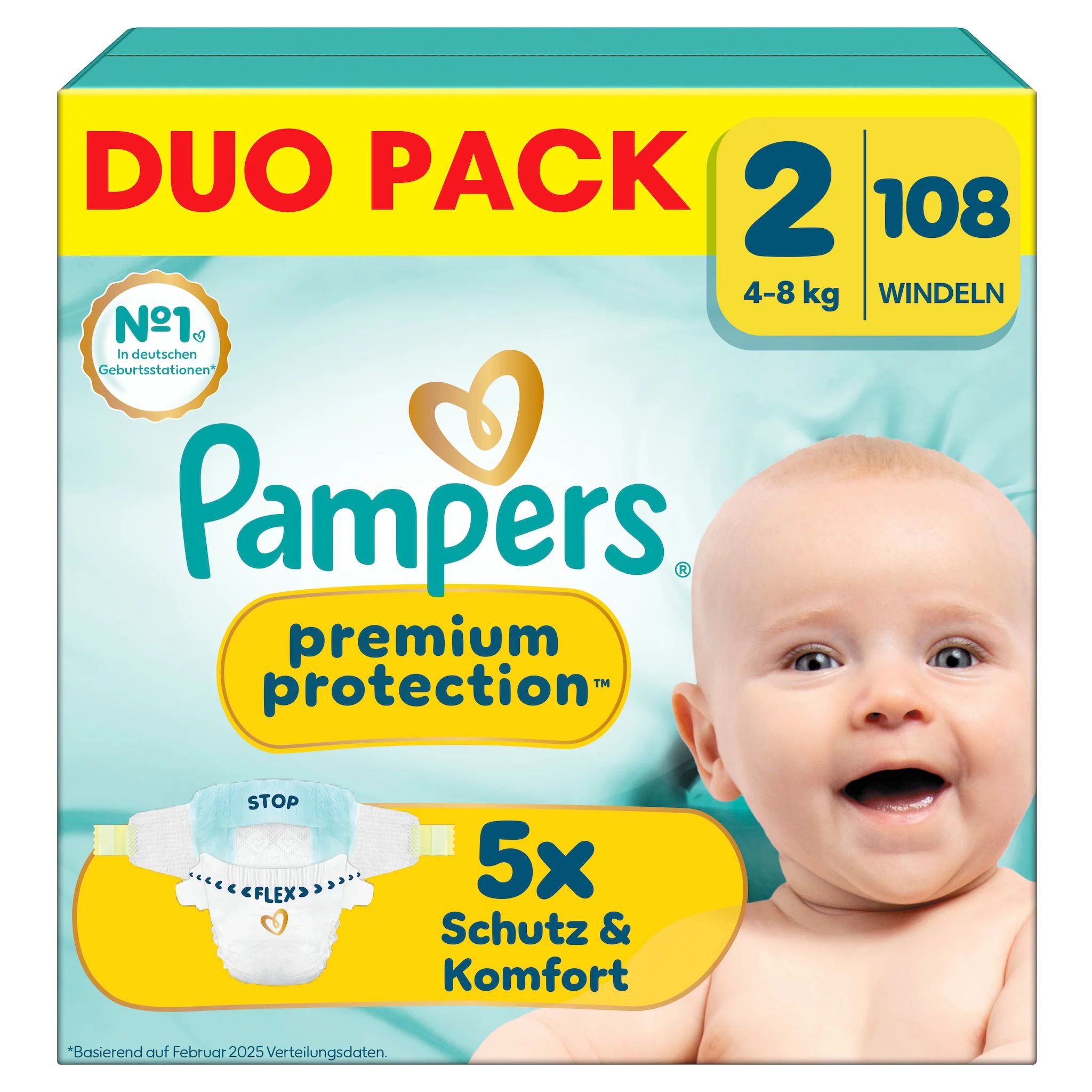 Pampers Premium Protection Gr.2 Mini 4-8kg DuoPack, 108 Stk.