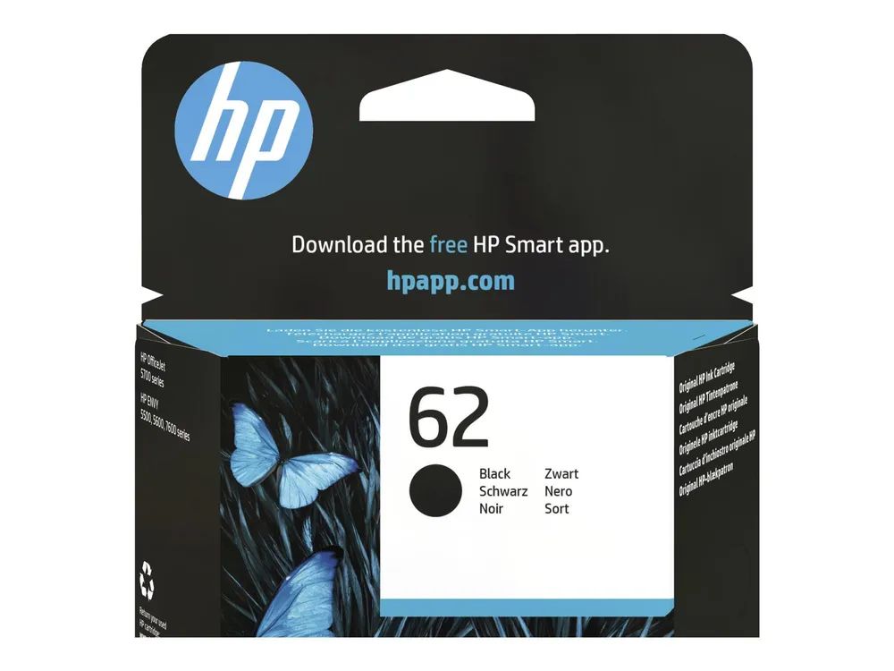 HP 62 - Schwarz - original - Tintenpatrone