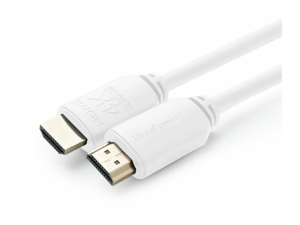 MicroConnect HDMI cable 4K white - Kabel - Digital/Display/Video