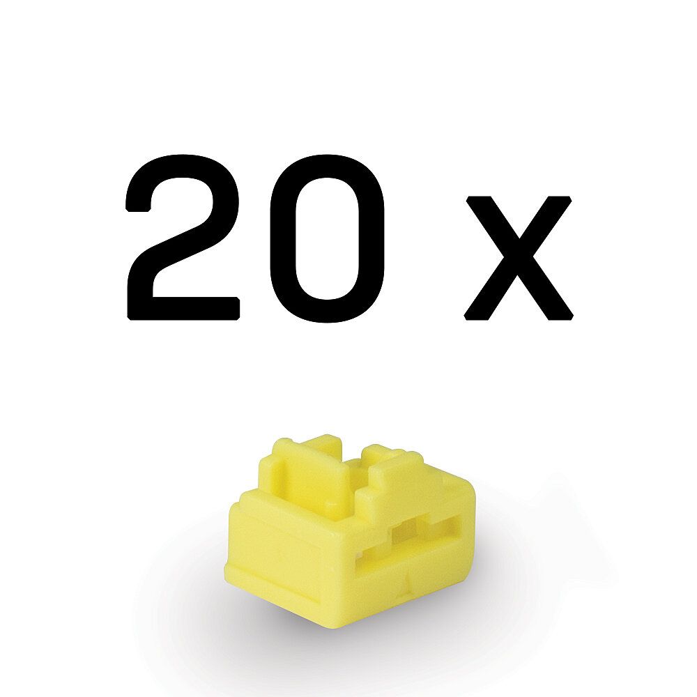 Lindy LAN-Portblocker - Gelb (Packung mit 20)