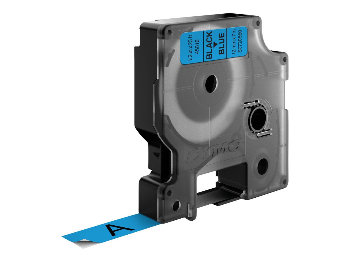 Dymo D1 - Selbstklebend - Schwarz auf Blau - Rolle (1,2 cm x 7 m)
