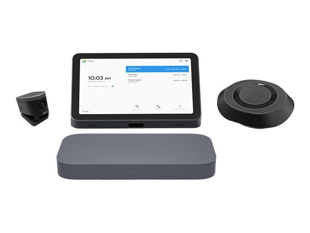 ASUS Google Meet GQE20A - Small/Medium Room Kit - Kit für Videokonferenzen (ePTZ UHD-Kamera, Freisprechgerät, Touchscreen-Konsole)