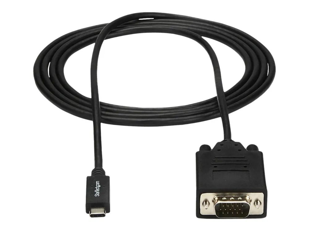 StarTech.com 2 m USB-C auf VGA Kabel - 1920x1200/1080p USB Typ-C auf VGA Video Aktives Adapter Kabel - Thunderbolt 3 kompatibel - Laptop auf VGA Monitor/Projektor - DP Alt Mode HBR2 (CDP2VGAMM2MB)