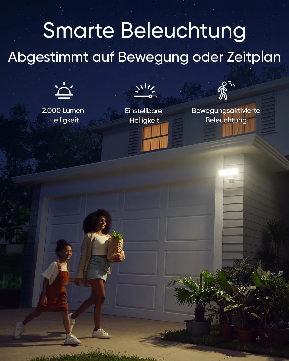 Eufy Floodlight E340 - Netzwerk-Überwachungskamera - schwenken / neigen - Außenber