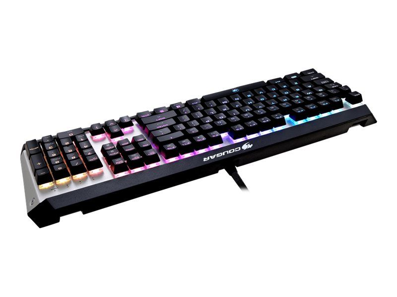 Cougar Gaming Attack X3 RGB - Full-size (100%) - USB - Mechanischer Switch - QWERTZ - RGB-LED - Schwarz - Silber