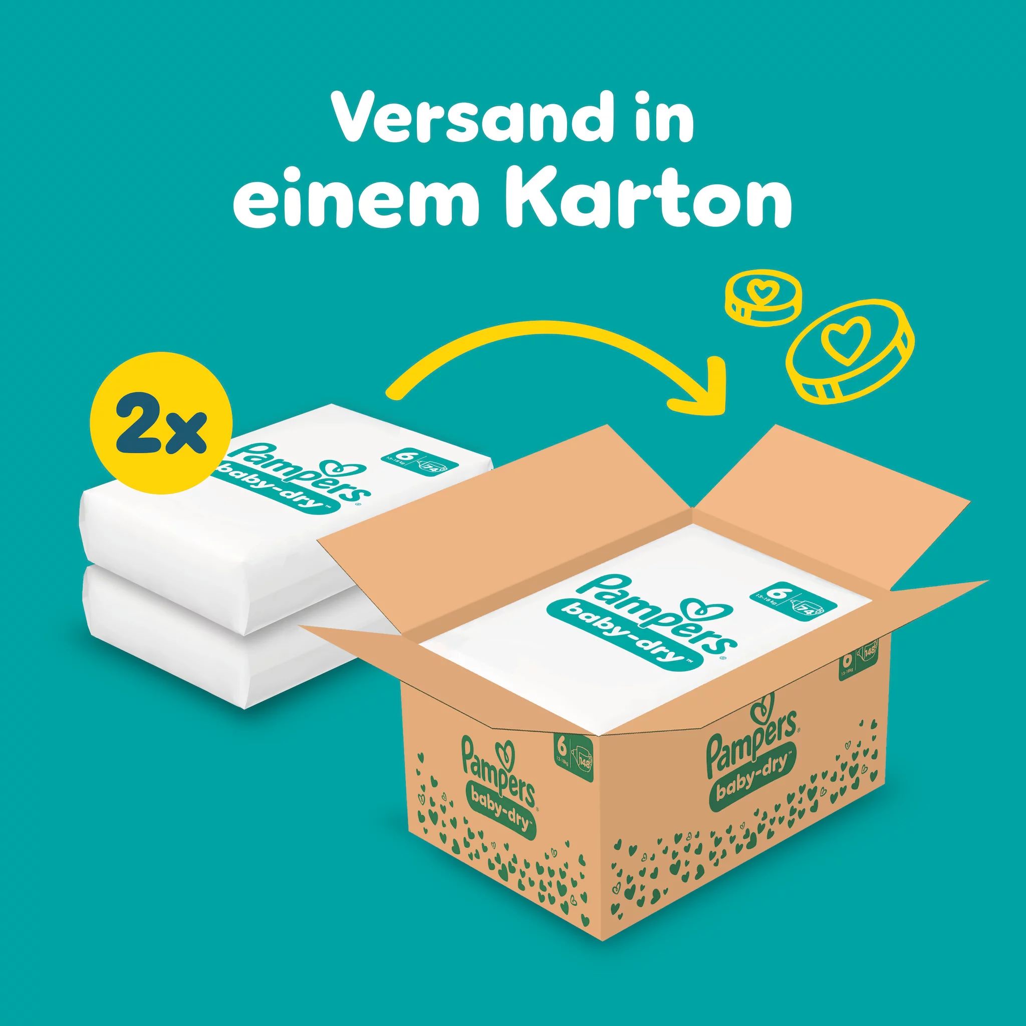 Pampers Baby Dry Gr. 6 Extra Large 13-18kg 