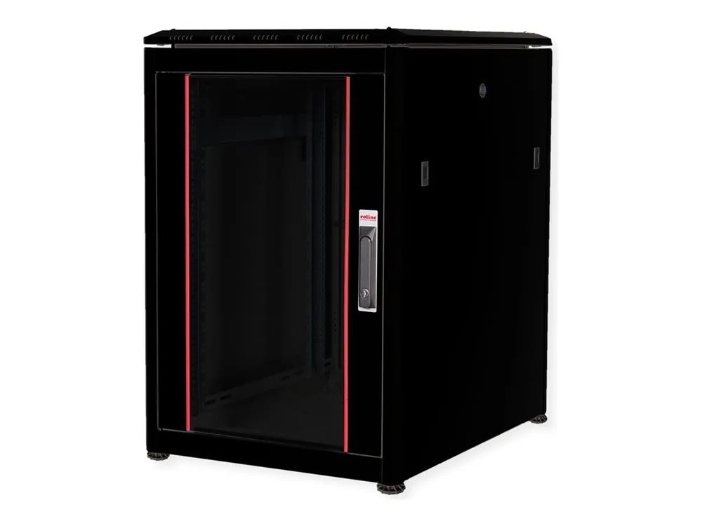ROLINE Pro - Schrank Netzwerkschrank - mit Glastür, 600 x 800 mm (B x T)