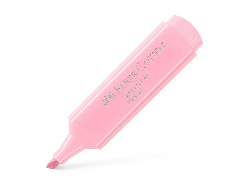 FABER-CASTELL Textliner 46 - Textmarker - Pastel Blush, Pastelllila Pink, Pastell-Lila, Pastel Turquoise - wasserbasierte Tinte - 2-5 mm (Packung mit 4)